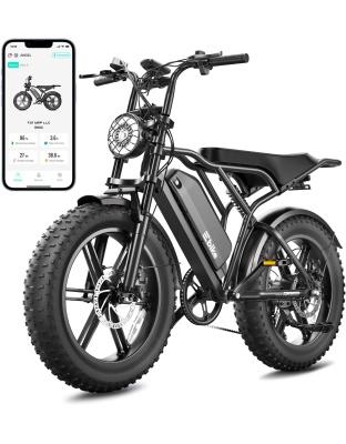 TST Electric Bike for Adults, 1500W Peak Motor 60 Miles Fat Tire Ebike