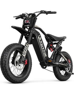 Tuttio ICT 60V Electric Dirt Bike with Pedals, 75 Miles Long Range Ebike