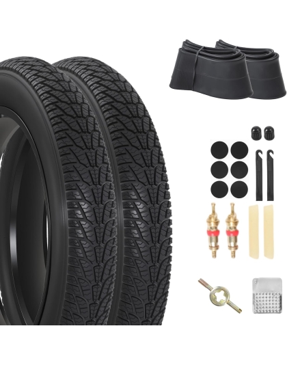 20x4.0 at Tire Tube and Bicycle Repair Tool Kit, Foldable Heavy Duty Off-Road Bike, Ebike Fat Tires Replacement Set